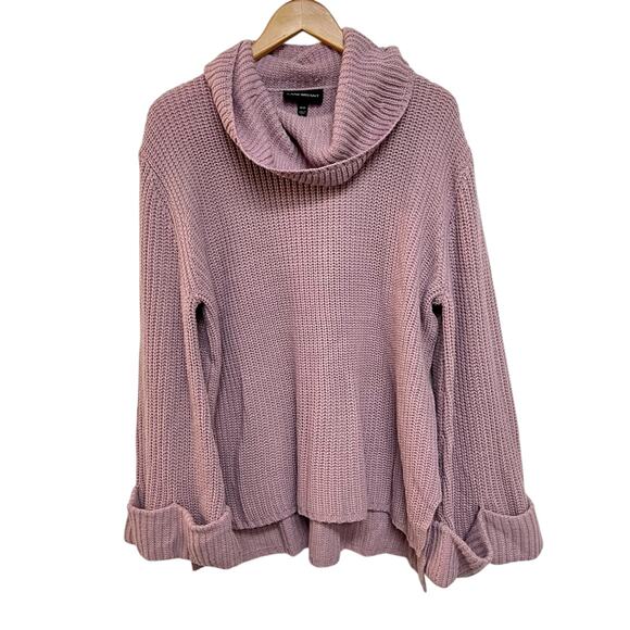 Lane Bryant Lavender Sweater Cowl Neck Turtleneck Slouchy Loose Fit Size 18 20 - Picture 1 of 8